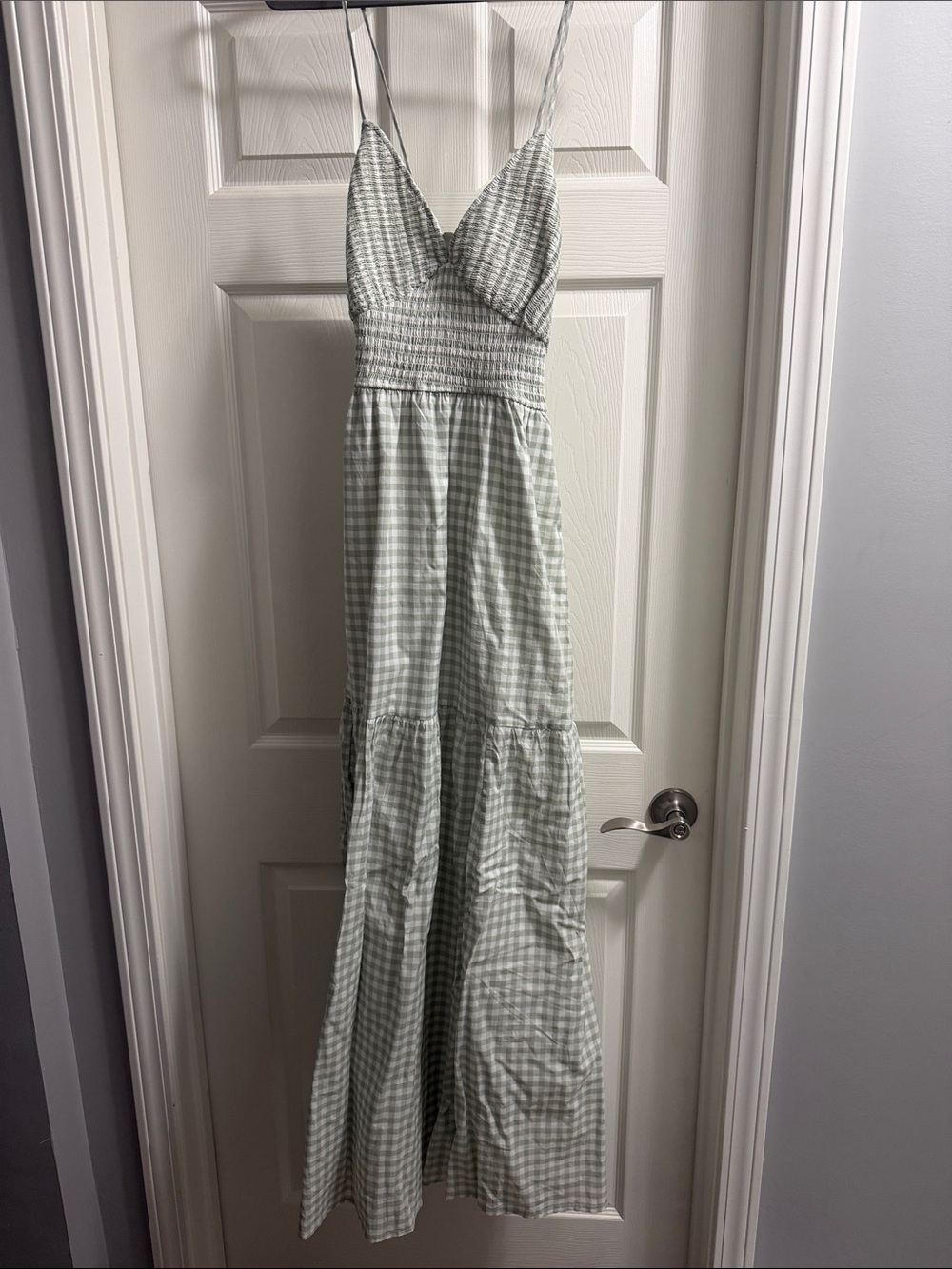 Alter’d State Gingham Dress  - Sage Green